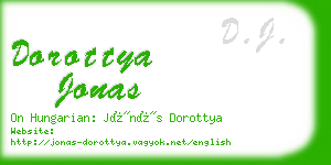 dorottya jonas business card
